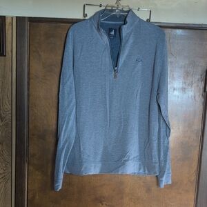 johnnie-O Blue Heather Quarter-Zip Pullover Size Large
